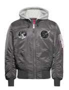 Ma-1 Vf Hood Dark Side Designers Jackets Bomber Jackets Grey Alpha Industries