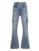 Trousers Denim Freja With Deta Bottoms Jeans Bootcut Jeans Blue Lindex