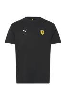 Ferrari Race Colored Shield Tee Sport Men Sports Clothes Sport Tops Sport T-Skjorte Black PUMA Motorsport