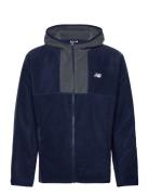 Polar Fleece Hooded Jacket Sport Men Sport Clothing Sport Fleeces & Midlayers Blue New Balance