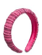 Cassie Midi Beaded Hairbrace Accessories Hair Accessories Hair Band Pink Becksöndergaard