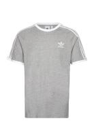 3-Stripes Tee Sport Men Men Sports Clothes Sport Tops Sport T-Skjorte Grey Adidas Originals