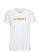 W Mt Log Tech T Sport Sport Clothing Sports Tops & T-shirts Sport T-Skjorte White Adidas Terrex