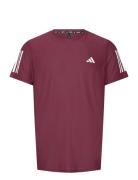 Own The Run T-Shirt Sport Men Sports Clothes Sport Tops Sport T-Skjorte Burgundy Adidas Performance