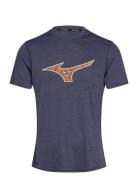 Core Rb Tee Sport Men Men Sports Clothes Sport Tops Sport T-Skjorte Navy Mizuno