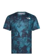 M 24/7 S/S Tee Reg Print Sport Men Men Sports Clothes Sport Tops Sport T-Skjorte Blue The North Face