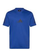 M Z.n.e. Tee Sport Men Men Sports Clothes Sport Tops Sport T-Skjorte Blue Adidas Sportswear