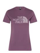 W Ss Easy Tee Sport Women Sport Clothing Sports Tops & T-shirts Sport T-Skjorte Purple The North Face