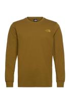 M L/S Easy Tee Sport Men Sport Clothing Sport Tops Sport Long Sleeved Tops Khaki Green The North Face