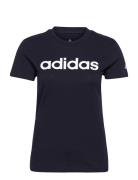 Essentials Slim Logo T-Shirt Sport Sport Clothing Sports Tops & T-shirts Sport T-Skjorte Navy Adidas Sportswear