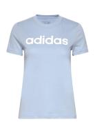 Essentials Slim Logo T-Shirt Sport Sport Clothing Sports Tops & T-shirts Sport T-Skjorte Blue Adidas Sportswear