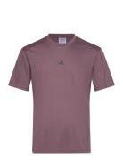 Adidas Yoga Tee Sport Men Men Sports Clothes Sport Tops Sport T-Skjorte Burgundy Adidas Performance