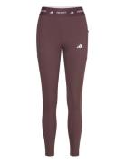 Adidas Techfit Stash Pocket Full Length Leggings Sport Women Sport Clothing Sport Tights Sport Training Tights Brown Adidas Performance