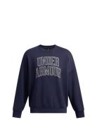 Ua Icon Hwt Terry Os Crew Sport Men Sport Clothing Sport Sweatshirts & Hoodies Sport Sweatshirts Navy Under Armour