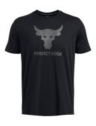 Ua Pjt Rck Brahma Bull Ss Sport Men Men Sports Clothes Sport Tops Sport T-Skjorte Black Under Armour