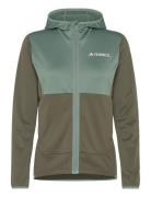 W Xpr Lt Fl H J Sport Women Sport Clothing Sport Fleeces & Midlayers Khaki Green Adidas Terrex