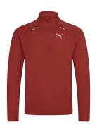 Run Cloudspun 1/4 Zip Sport Sport Clothing Sport Fleeces & Midlayers Burgundy PUMA