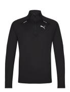 Run Cloudspun 1/4 Zip Sport Sport Clothing Sport Fleeces & Midlayers Black PUMA