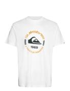 Circle Logo Ss Sport Men Sports Clothes Sport Tops Sport T-Skjorte White Quiksilver