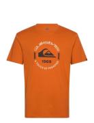 Circle Logo Ss Sport Men Sports Clothes Sport Tops Sport T-Skjorte Orange Quiksilver