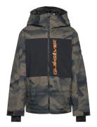 Side Hit Youth Jk Outerwear Snow-ski Clothing Snow-ski Jacket Khaki Green Quiksilver