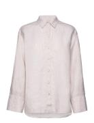 Alexandria Shirt Tops Shirts Linen Shirts Beige Twist & Tango