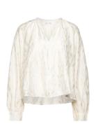 Savera Blouse 15042 Designers Blouses Long-sleeved White Samsøe Samsøe