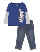 Levi's® 2Fer Skater Denim Set Sets Sets With Long-sleeved T-shirt Blue Levi's