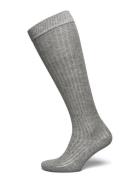 Uma Knee Sock Lingerie Socks Knee High Socks Grey Becksöndergaard