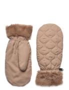 Makara Puff Mittens Accessories Gloves Thumb Gloves Beige Becksöndergaard