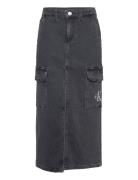 Maxi Denim Skirt Dresses & Skirts Skirts Denim Skirts Black Calvin Klein