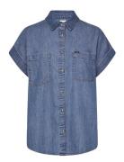 Ss Loose Utility Shirt Tops Shirts Denim Shirts Blue Lee Jeans