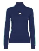 Adia Knitted Sweater Tops Sweatshirts & Hoodies Fleeces & Midlayers Blue J. Lindeberg