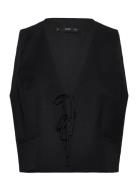 Gilet With Tie Closure Blazers Sleeveless Blazers Black Mango