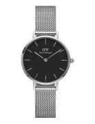 Petite 28 Sterling S Black Accessories Watches Analog Watches Silver Daniel Wellington