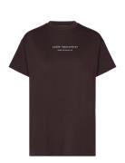 Serif Boyfriend T-Shirt Sport Women Sport Clothing Sports Tops & T-shirts Sport T-Skjorte Brown Aim´n