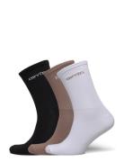 Black/White/Espresso Aim'n Logo Socks 3-Pack Sport Women Sport Clothing Sport Socks Multi/patterned Aim´n