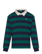 L/S Polo Shirt Tops T-shirts Polo Shirts Long-sleeved Polo Shirts Navy United Colors Of Benetton