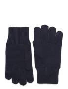 Cotton Cashmere Blend Gloves Accessories Gloves Finger Gloves Navy Tom Tailor