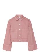 Vmkitt Ls Short Color Jacket Girl Outerwear Jackets & Coats Denim & Corduroy Pink Vero Moda Girl