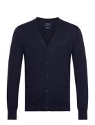 Slim Fit Washable Wool V-Neck Cardigan Tops Knitwear Cardigans Navy Polo Ralph Lauren