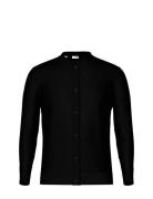 Slhmattis Ls Knit Polo Cardigan Tops Knitwear Cardigans Black Selected Homme