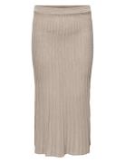 Cartess Midi Skirt Knt Skirts Knee-length & Midi Skirts Beige ONLY Carmakoma