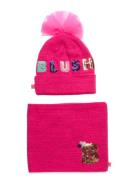 Pull On Hat+Snood Accessories Headwear Hats Winter Hats Pink Billieblush