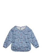 Pu Apron W.sleeves - Aop Baby & Maternity Baby Feeding Bibs Long Sleeve Bib Blue CeLaVi