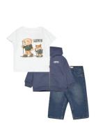 Levi's® Hiking 3-Piece Set Sets Sets With Long-sleeved T-shirt Blue Levi's