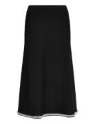 A Line Pearl Knit Skirt Skirts Knee-length & Midi Skirts Black Karl Lagerfeld