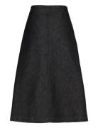 Dark Denim Stellar Skirt Skirts Knee-length & Midi Skirts Black Mads Nørgaard