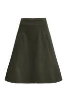 Mini Cord Stelly Skirt Skirts Knee-length & Midi Skirts Green Mads Nørgaard