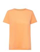 Lizzy W Slub S/S Tee Sport Sport Clothing Sports Tops & T-shirts Sport T-Skjorte Orange Athlecia